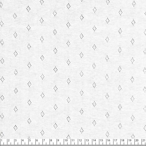 Tissu jersey ajouré pointelle blanc 100% cot larg 140 cm