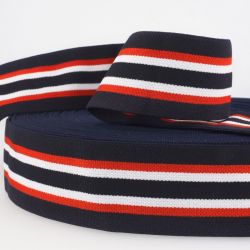 Ceinture élastique stripe bleu bleu/blanc/rouge