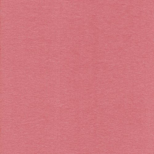 Tissu jersey BIO rose thé 95%cot/5%el larg 150cm