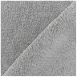 Tissu micro éponge gris 40%bamb/40%pol/20%cot larg 150 cm