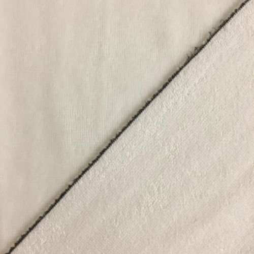 Tissu micro éponge écru 40%bamb/40%pol/20%cot larg 150 cm