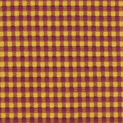 Tissu jersey carreaux bordeaux/moutarde 95% cot/5%el larg 15