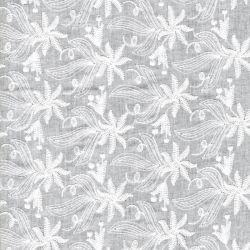 Tissu coton broderie anglaise grandes fleurs