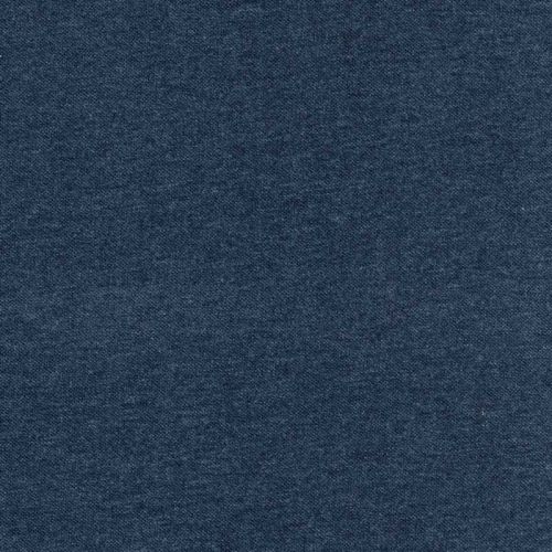 Tissu maille polo bleu chiné