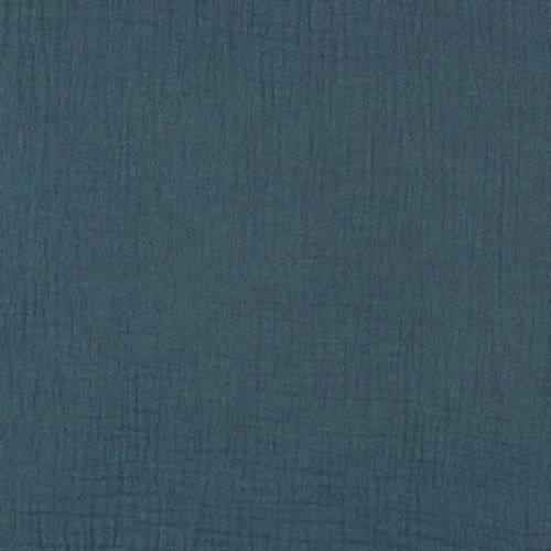 Tissu double gaze bleu jeans Bio