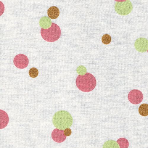 Tissu sweat pois glitter fond blanc chiné Poppy