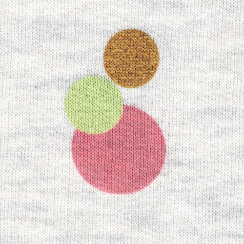 Tissu sweat pois glitter fond blanc chiné Poppy