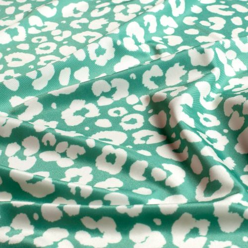 Tissu maillot de bain léo fond menthe UPF50