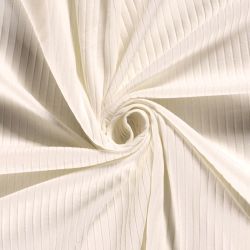 Tissu jersey côtelé 6 mm écru 