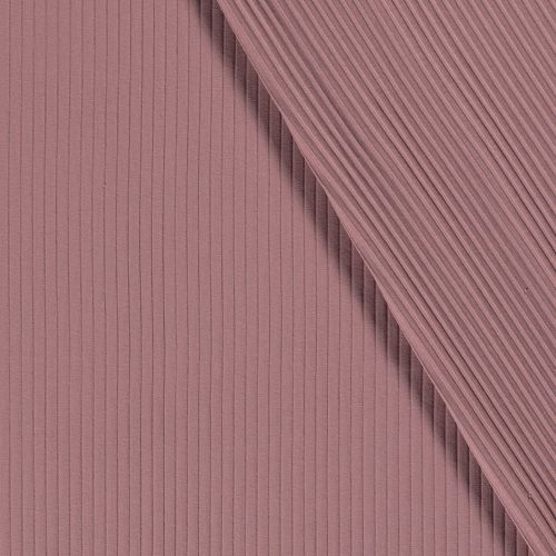 Tissu jersey cotelé 6 mm vieux rose