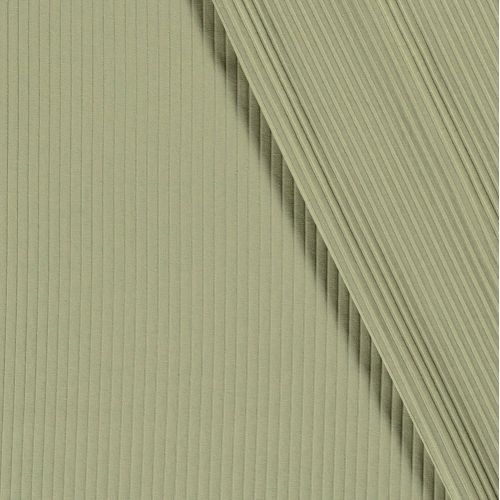 Tissu jersey cotelé 6 mm vert amande